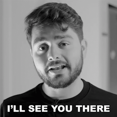 A Man With A Beard And A Black Shirt Says I 'Ll See You There GIF