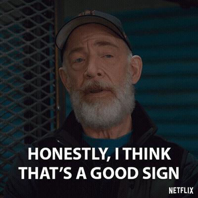A Man With A Beard And A Hat Says " Honestly I Think That 'S A Good Sign " GIF