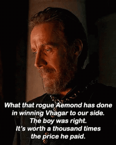 A Man With A Beard And A Quote From Game Of Thrones . GIF