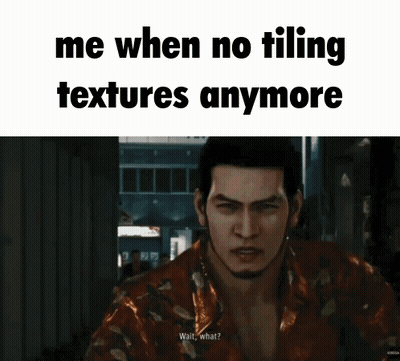 A Man With A Beard And A Shirt That Says ' Me When No Tiling Textures Anymore ' GIF