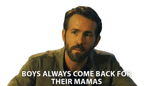 A Man With A Beard And A Sticker That Says Boys Always Come Back For Their Mamas Sticker