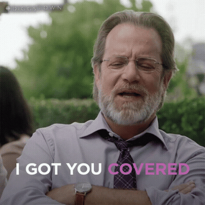 A Man With A Beard And Glasses Says I Got You Covered GIF