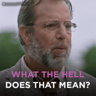 A Man With A Beard And Glasses Says What The Hell Does That Mean GIF