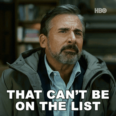 A Man With A Beard And Jacket Says That Can 'T Be On The List GIF