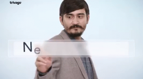 A Man With A Beard And Mustache Is Pointing At The Word Ne GIF
