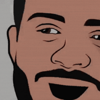 A Man With A Beard And Mustache Is Smiling GIF