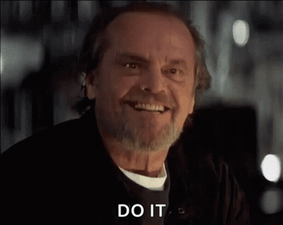 A Man With A Beard And Mustache Is Smiling And Says `` Do It '' . GIF