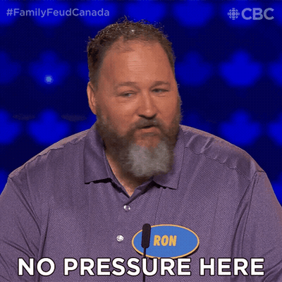 A Man With A Beard And Name Tag That Says Ron GIF