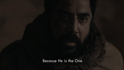 A Man With A Beard And Scarf Says Because He Is The One GIF