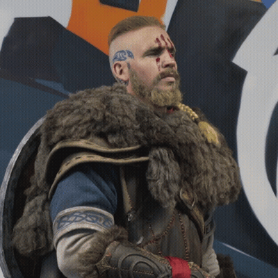 A Man With A Beard And Tattoos On His Face GIF