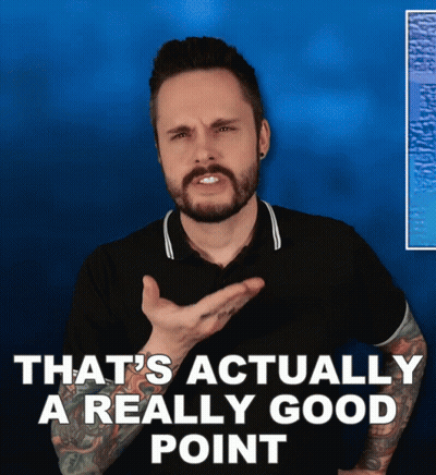 A Man With A Beard And Tattoos Says That 'S Actually A Good Point GIF