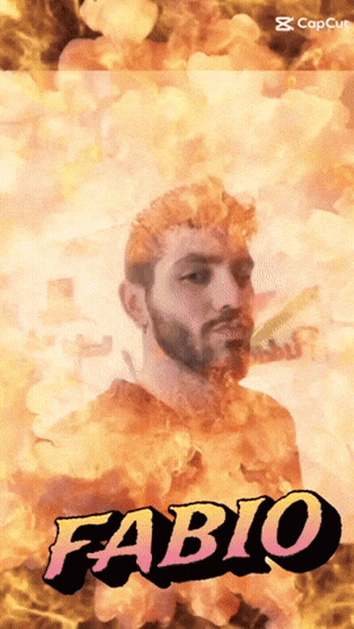 A Man With A Beard And The Name Fabio GIF