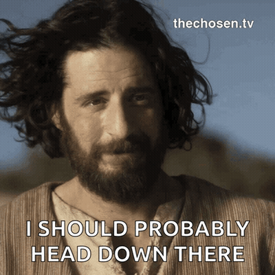 A Man With A Beard Has A Caption That Says I Should Probably Head Down There GIF