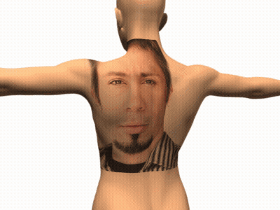 A Man With A Beard Has A Tattoo On His Back GIF