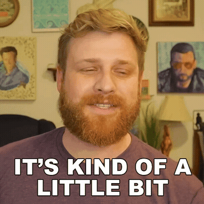 A Man With A Beard Has His Eyes Closed And Says It 'S Kind Of A Little Bit GIF