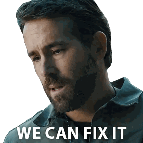 A Man With A Beard Has The Words We Can Fix It Above His Face Sticker