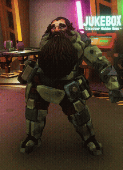 A Man With A Beard In Front Of A Jukebox GIF