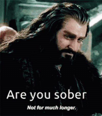 A Man With A Beard Is Asking If He Is Sober GIF