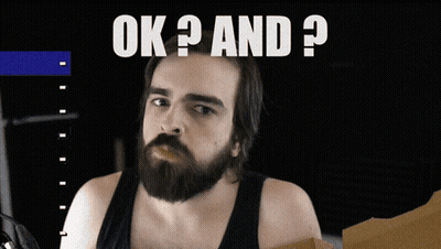 A Man With A Beard Is Asking The Question " Ok ? And " GIF