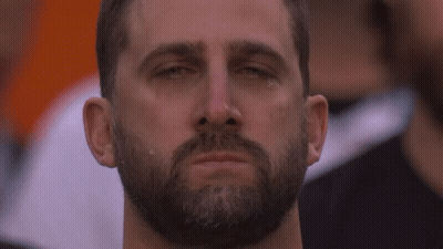 A Man With A Beard Is Crying With A Tear Coming Out Of His Nose GIF
