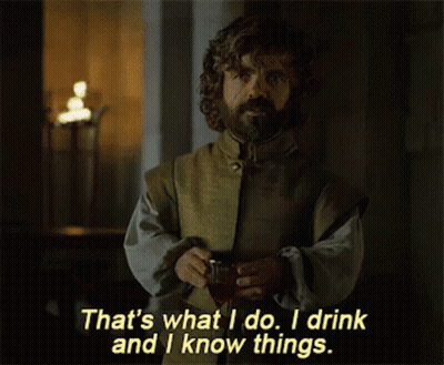 A Man With A Beard Is Drinking A Glass Of Wine And Says That 'S What I Do GIF