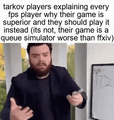 A Man With A Beard Is Explaining Why His Game Is Superior GIF