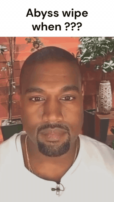 A Man With A Beard Is Looking At The Camera With The Words Abyss Wipe When Written Below Him GIF