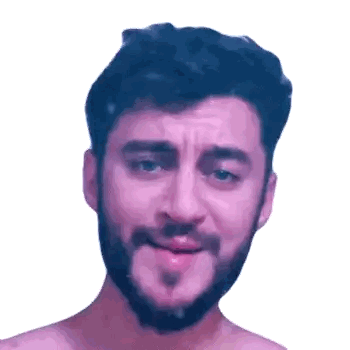 A Man With A Beard Is Making A Funny Face Sticker