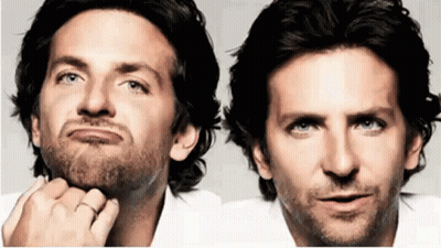 A Man With A Beard Is Making A Funny Face And Another Man With A Beard Is Making A Serious Face GIF