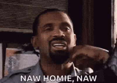 A Man With A Beard Is Making A Funny Face And Says Naw Homie , Naw . GIF
