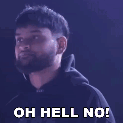 A Man With A Beard Is Making A Funny Face And Says Oh Hell No . GIF