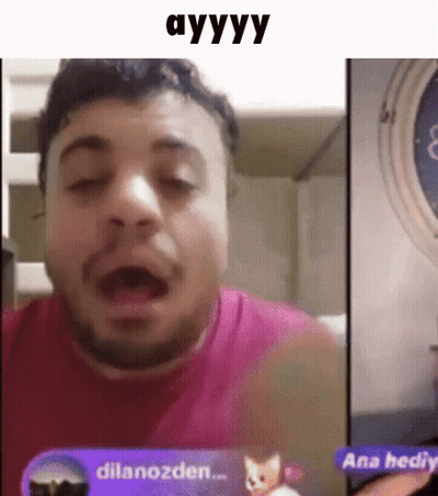 A Man With A Beard Is Making A Funny Face While Talking To Someone On A Video Call . GIF