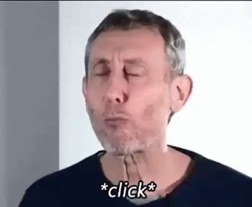 A Man With A Beard Is Making A Funny Face With His Eyes Closed And A Hand On His Chin . GIF