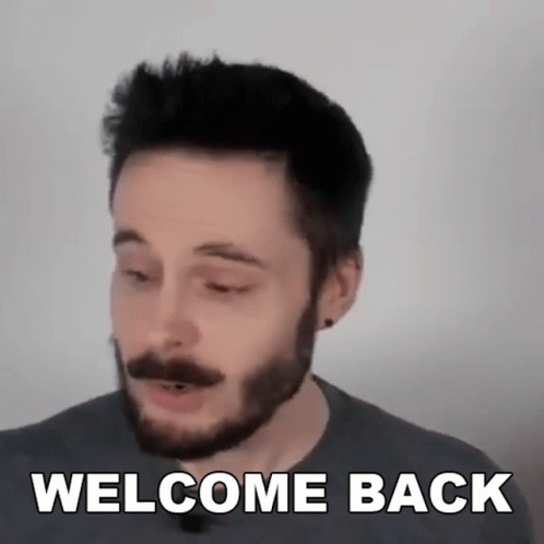 Man With Beard Making Welcome Back Gesture GIF