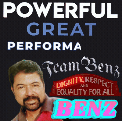 A Man With A Beard Is On A Poster That Says Powerful Great Performance Team Benz Dignity Respect And Equality For All Be GIF