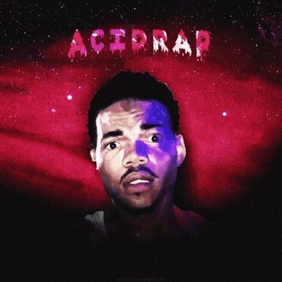 A Man With A Beard Is On A Red Background With The Word Acidrap On It GIF