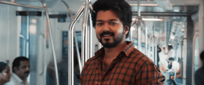 A Man With A Beard Is Riding A Subway Train . GIF