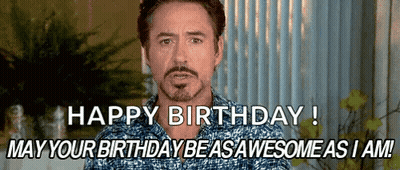 A Man With A Beard Is Saying Happy Birthday ! May Your Birthday Be As Awesome As I Am GIF