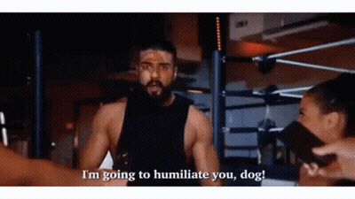 A Man With A Beard Is Saying I 'M Going To Humiliate You , Dog ! GIF