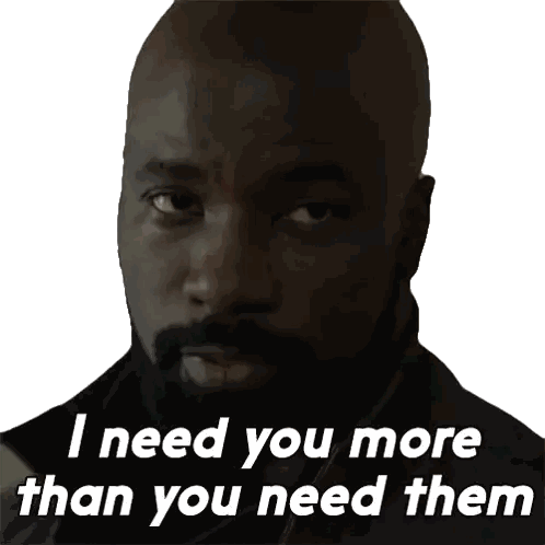 A Man With A Beard Is Saying I Need You More Than You Need Them Sticker