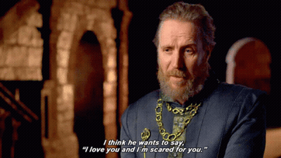 A Man With A Beard Is Saying " I Think He Wants To Say " GIF