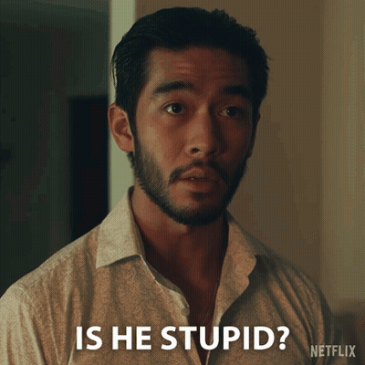 A Man With A Beard Is Saying Is He Stupid GIF