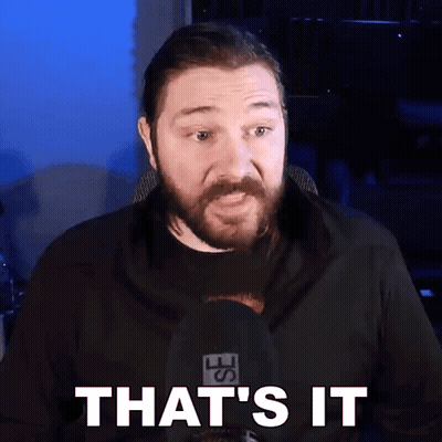 A Man With A Beard Is Saying That 'S It In Front Of A Microphone GIF