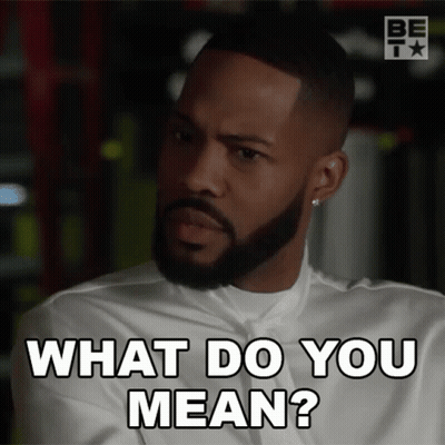 A Man With A Beard Is Saying What Do You Mean . GIF