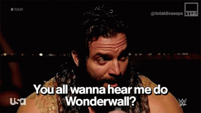 A Man With A Beard Is Saying " You All Wanna Hear Me Do Wonderwall ? " GIF