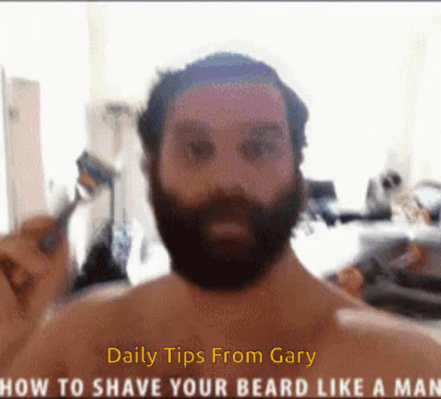 A Man With A Beard Is Shown With The Words Daily Tips From Gary GIF