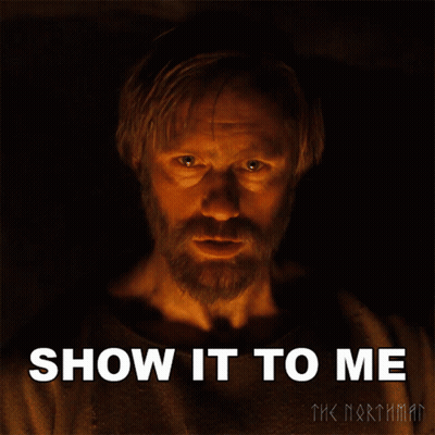 A Man With A Beard Is Shown With The Words Show It To Me Below Him GIF