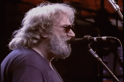 A Man With A Beard Is Singing Into A Microphone While Wearing Sunglasses GIF
