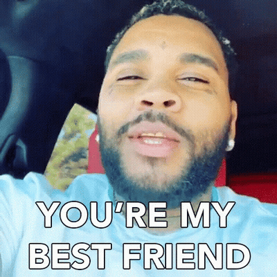 A Man With A Beard Is Sitting In A Car And Says `` You 'Re My Best Friend '' GIF
