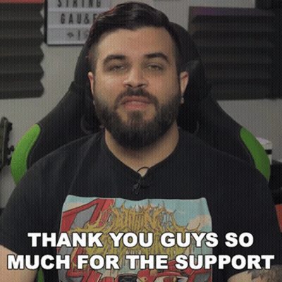 A Man With A Beard Is Sitting In A Chair And Says Thank You Guys So Much For The Support GIF